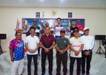 Sambut HUT TNI ke 80, Koramil Kusuan Hilir Gelar Lomba Tenis