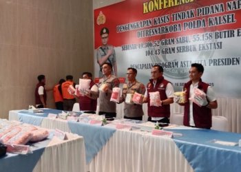 Polda Kalsel Bongkar Jaringan Narkoba Internasional