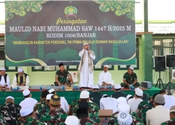 Kodim 1006/Banjar Gelar Peringatan Maulid Nabi Muhammad SAW 1447 H/2025 M, Momentum Perkuat Iman dan Kebersamaan