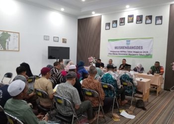 Babinsa Koramil 1006-06/Martapura Hadiri Musrenbangdes Bincau Tahun Anggaran 2026