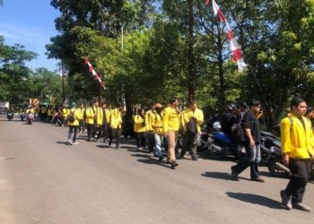 Pendemo Banjarbaru Pastikan Aksi Terfokus di Banjarmasin, Ratusan Massa Konvoi