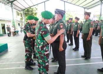 Kodim 1006/Banjar Gelar Laporan Korps Kenaikan Pangkat dan Wisuda Purnatugas