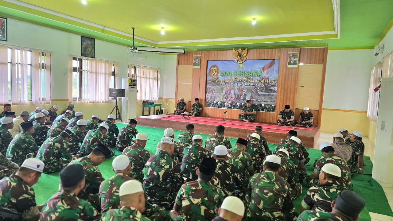 Kodim 1006/Banjar Gelar Doa Bersama Peringati HUT ke-80 TNI, Wujud Syukur dan Kebersamaan Prajurit