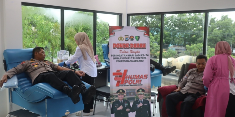 Donor Darah di RSD Idaman Peringatan Hari Jadi ke-74 Humas Polri