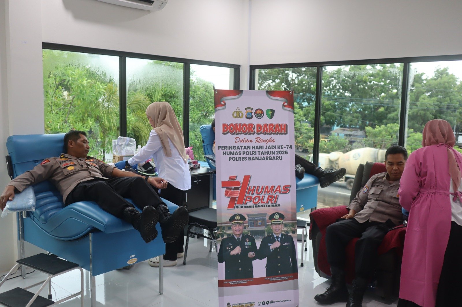 Donor Darah di RSD Idaman Peringatan Hari Jadi ke-74 Humas Polri