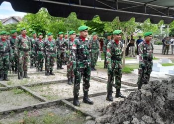 Kodim 1006/Banjar Gelar Upacara Militer, Hantarkan Serka (Purn) Ahmad Asrori ke Peristirahatan Terakhir