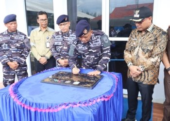 Pemkab Kotabaru Hadiri Peresmian Gedung Olahraga Lanal Kotabaru oleh Dankodaeral XIII