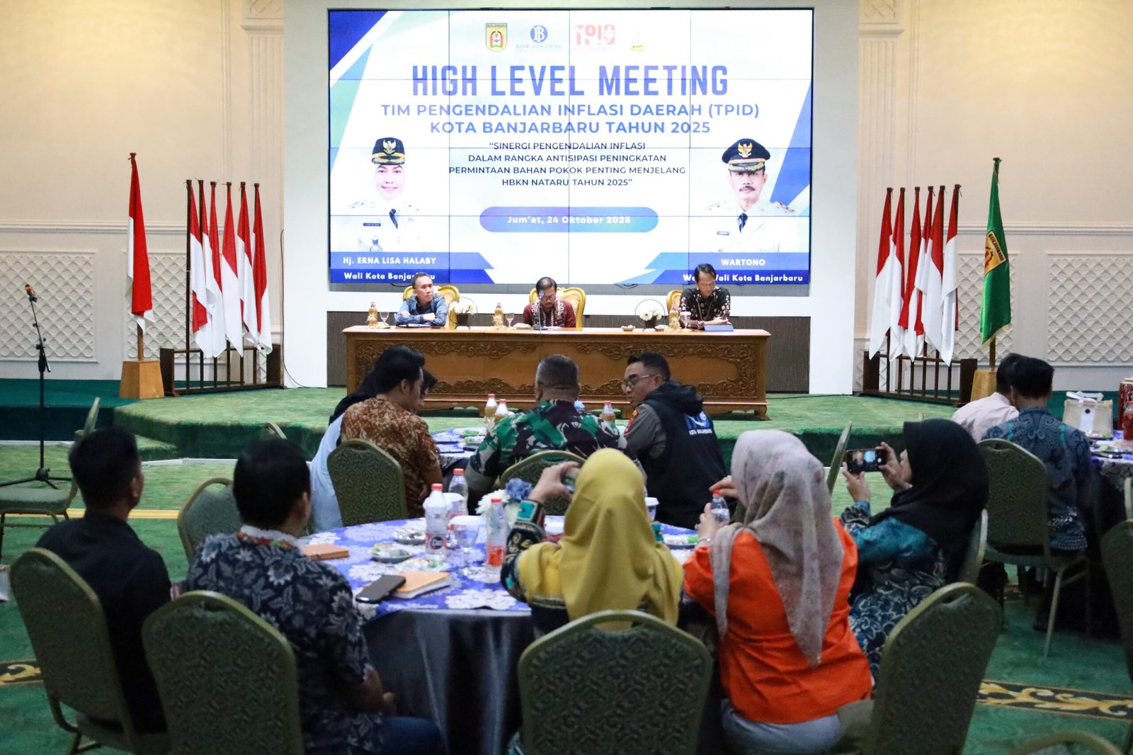 Kodim 1006/Banjar Hadiri High Level Meeting TPID Kota Banjarbaru Tahun 2025