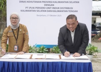 Momentum HLN ke-80, PLN dan Dishut Kalsel Sepakati PKS untuk Pembangunan Jaringan Lisdes di Tiga Kabupaten