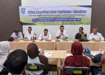 Dorong Pertanian Ramah Lingkungan, Distan dan DPRD Kabupaten Banjar Sosialisasikan UU Sistem Budidaya Pertanian Berkelanjutan