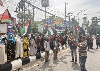 Aksi Damai Bela Palestina Kembali Menggema di Banjarmasin