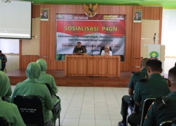 Kodim 1006/Banjar Tegaskan Komitmen Antinarkoba, Gelar Penyuluhan dan Tes Urine P4GN Semester II