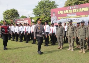 Polres Banjar Gelar Apel Kesiapan Tanggap Darurat Bencana Hidrometeorologi Tahun 2025