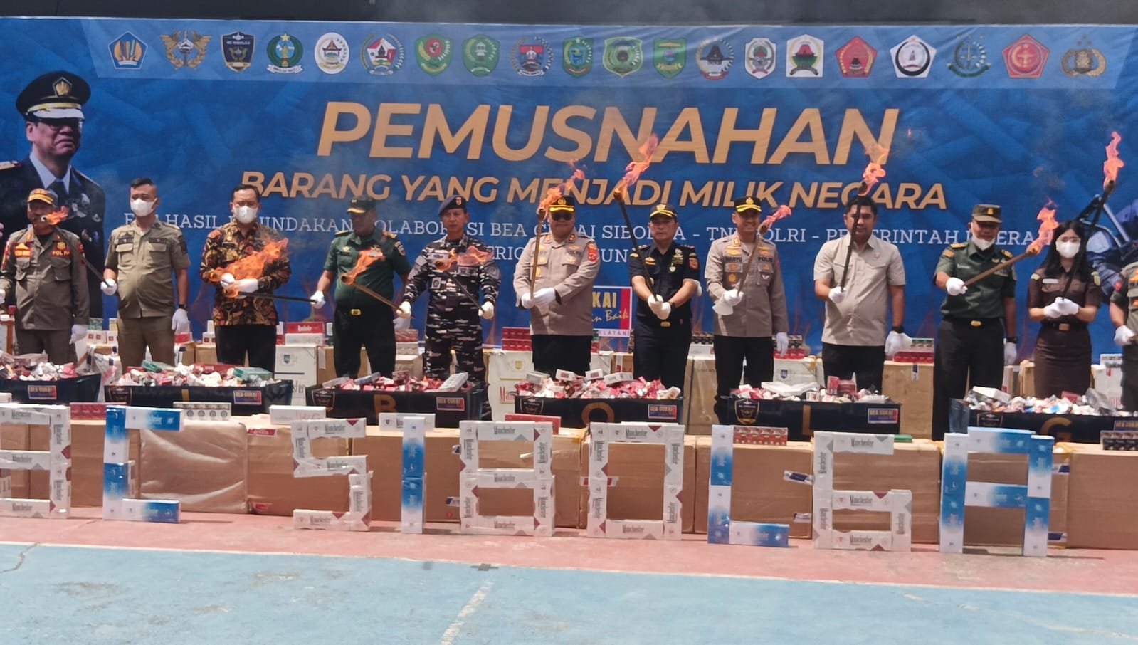 Bea Cukai Sibolga Musnahkan Rokok Ilegal Senilai Rp1,8 Miliar, Perketat Pengawasan di Wilayah Pantai Barat