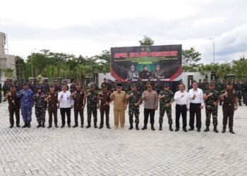 Kodim 1006/Banjar Ikuti Apel Gelar Pasukan dan Penandatanganan Kerja Sama Kejati Kalsel–Kalteng dengan Pangdam XXII/Tambun Bungai