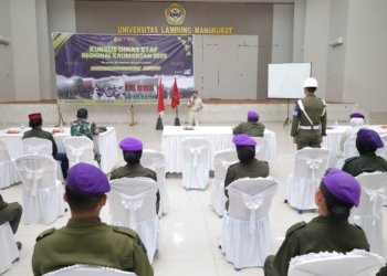 Kodim 1006/Banjar Hadiri Pembukaan Kursus Dinas Staf Menwa di ULM