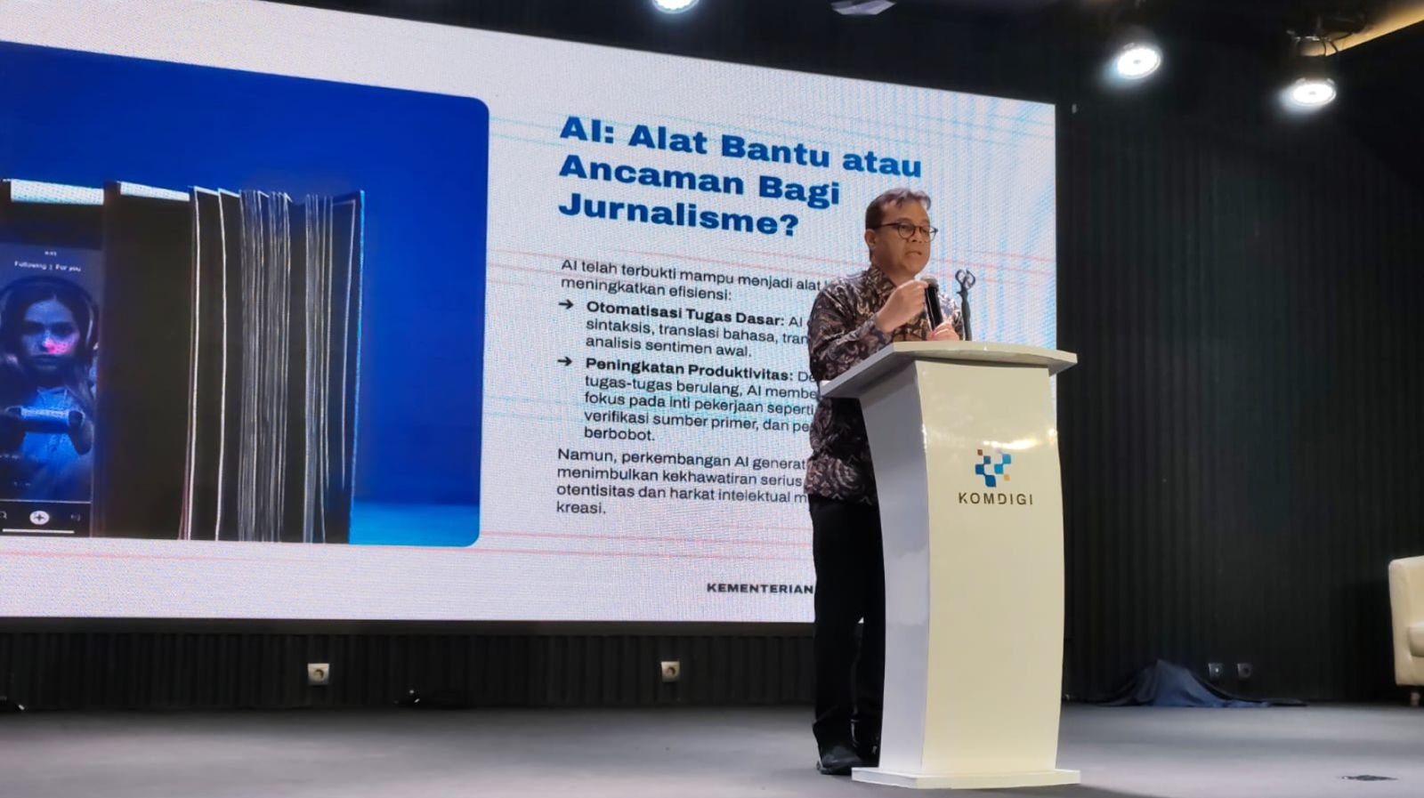 Komdigi Tegaskan Etika dan Regulasi AI sebagai Pilar Kerja Redaksi Modern