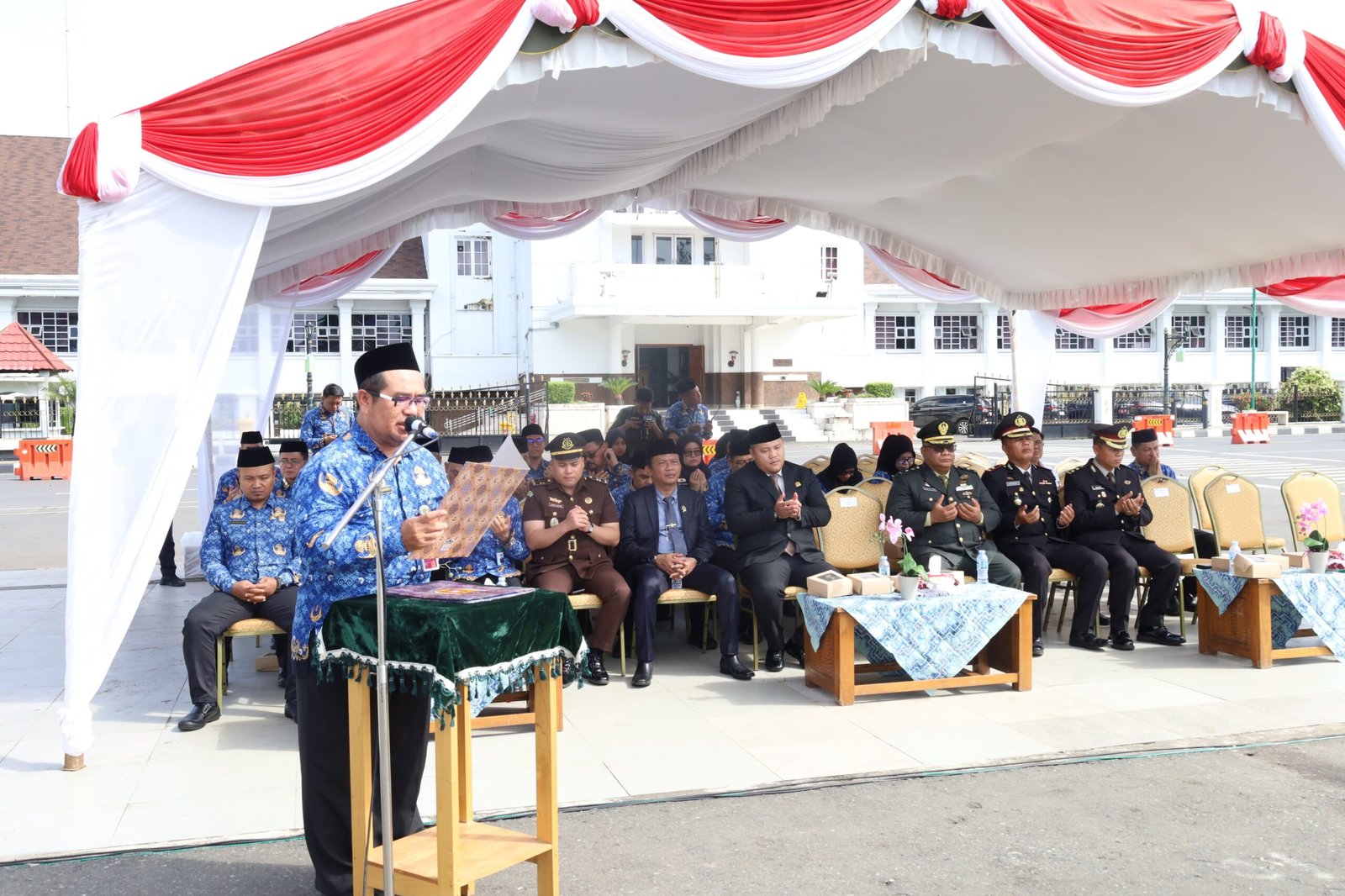 Kodim 1006/Banjar Hadiri Upacara HUT ke-54 KORPRI di Banjarbaru: Sinergi untuk Pelayanan Publik yang Lebih Maju