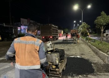PUPR Kalsel Kebut Perbaikan Cross Drain Tutup Lubang di Jalan Trikora Banjarbaru
