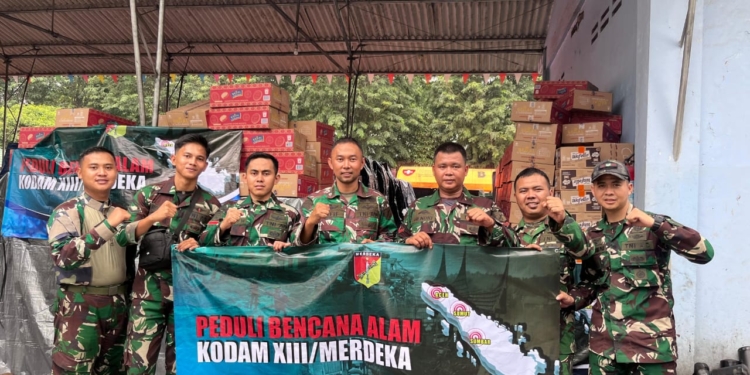 Kodam XIII/Merdeka Tuntaskan Penyaluran Bantuan untuk Korban Bencana Alam di Sumatera