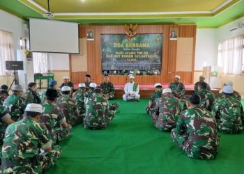 Kodim 1006/Banjar Gelar Doa Bersama Peringati Hari Juang TNI AD dan HUT ke-64 Korem 101/Antasari