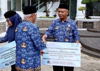 Bobby Nasution Serahkan Rp500 Juta Bantuan KORPRI Sumut untuk Korban Bencana Tapteng