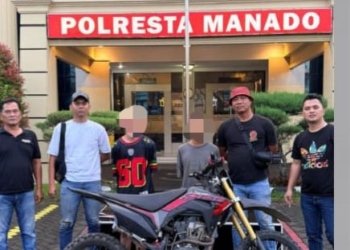 Tim Resmob Bravo Polresta Manado Bekuk Dua Pelaku Curanmor, Motor CRF Rp37 Juta Dijual Rp6 Juta