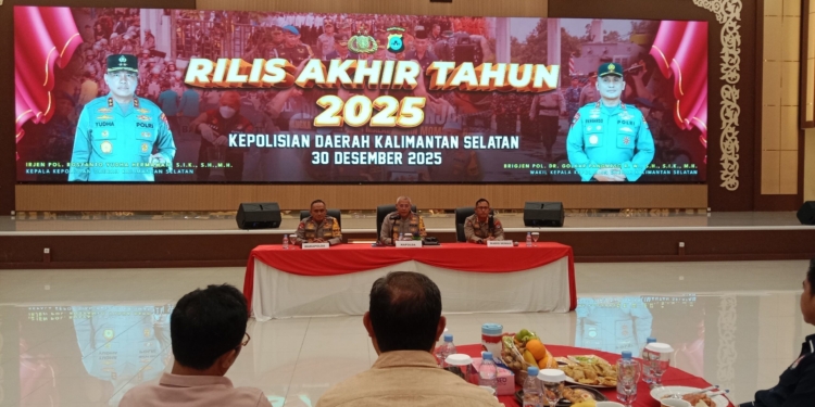 Kinerja Polda Kalsel 2025 Moncer, Gangguan Kamtibmas Turun 513 Kasus