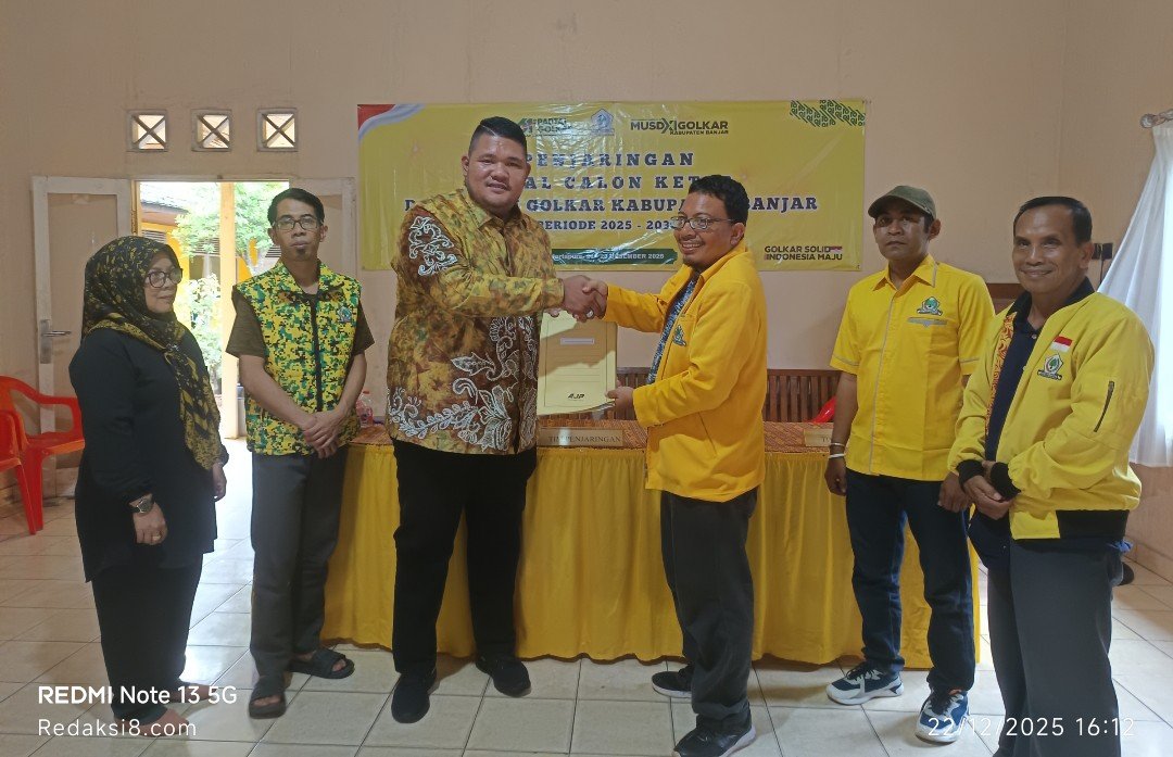 Penjaringan Ketua DPD Partai Golkar Kabupaten Banjar, Agus Maulana Jadi Pendaftar Pertama