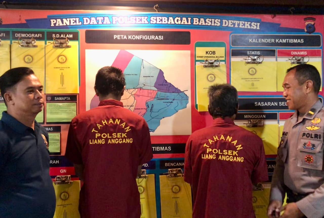 Pria Todongkan Ujung Tombak ke Tetangga, H Ditahan di Polsek Liang Anggang
