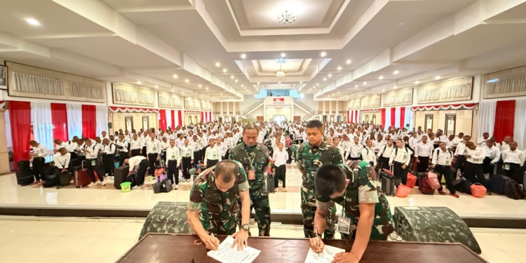 Sebanyak 620 Calon Tamtama PK TNI AD Gel. III TA 2025 Tingkat Sub Panpus Kodam XIII/Merdeka Siap Menempuh Pendidikan