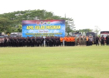 Pastikan Keamanan Kunjungan Presiden RI, Ribuan Personel Gabungan Ikuti Apel Gelar Pasukan VVIP di Kalsel