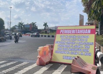 Hari Pertama Uji Coba Rekayasa Lalin Bundaran Simpang Empat, Warga Akui Kebingungan