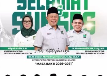 Wakil Ketua I DPRD Tanah Bumbu, H Hasanuddin Dipercayai Menjadi Bendahara PKB Kasel, Fraksi PKB Tanah Bumbu Ucapkan Selamat
