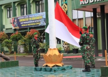 Kodim 1006/Banjar Tegaskan Komitmen Disiplin Prajurit Melalui Upacara Bendera Mingguan