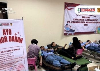 Peringati Bulan K3 Nasional, Donor Darah UPD RSD Idaman–PAMA BBSO Sukses Digelar
