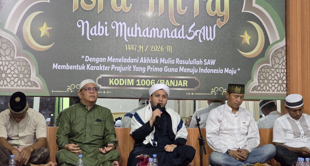 Kodim 1006/Banjar Peringati Isra Mi’raj Nabi Muhammad SAW 1447 H, Perkuat Karakter Prajurit Berakhlak Mulia
