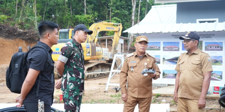 Bupati Kotabaru Tinjau Progres Pembangunan Batalyon Infanteri TP. 884/Saijaan