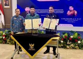 Optimalkan Kualitas Pelayanan Publik Pemkab Kotabaru Lakukan Penadatangan Bersama Ombudsman RI