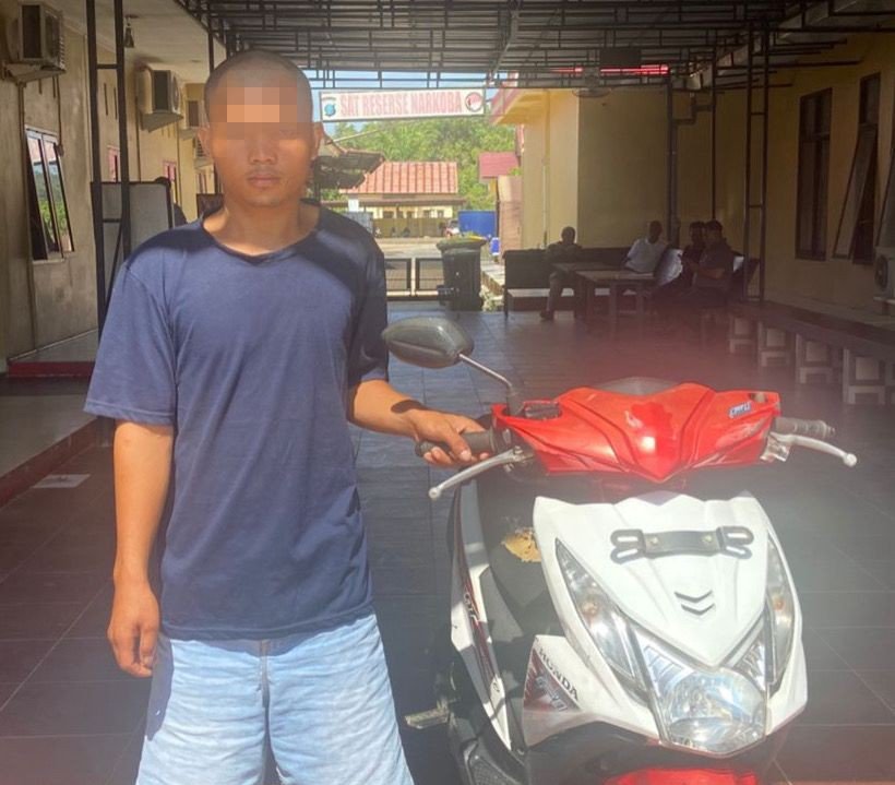 Pelaku Penggelapan Motor dengan Modus Pinjam Kunci Diciduk Polres Tapteng