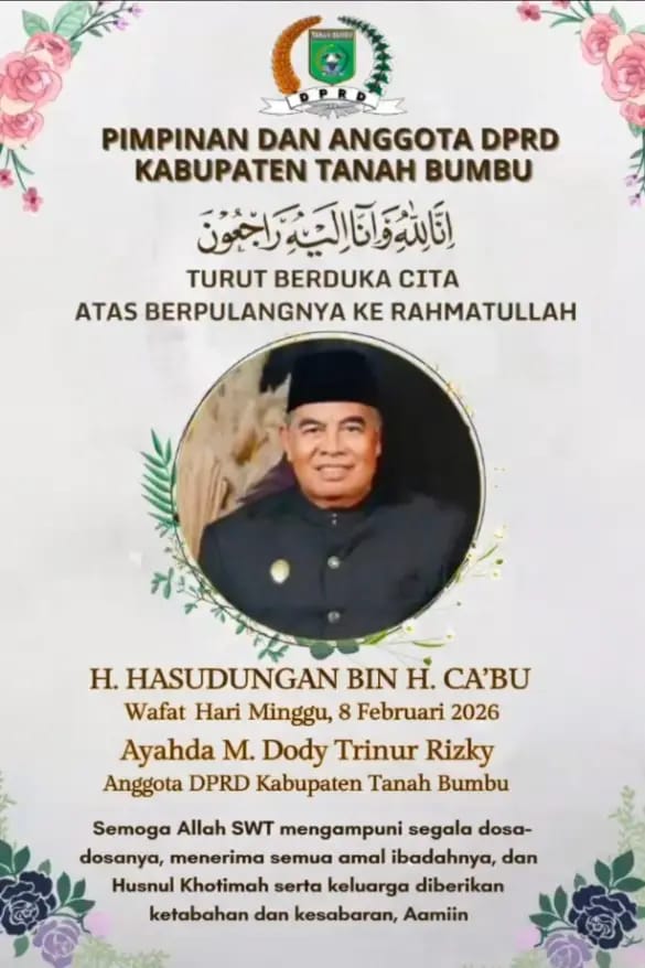 DPRD Tanah Bumbu Berduka, Ayahanda Anggota Legislatif M. Dody Trinur Rizky Tutup Usia