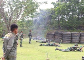 Jaga Naluri Tempur Prajurit, Kodim 1006/Banjar Gelar Latihan Menembak Rutin