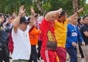 Perkuat Kebersamaan, Pemkab Kapuas Gelar Senam Sehat