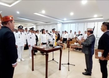 6 Pj Kepala Desa di Kecamatan Mantangai Turut Lantik