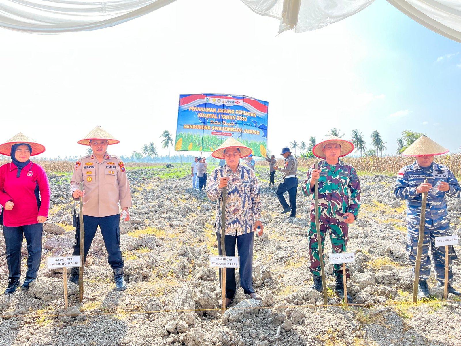 Pemko Tanjungbalai Dukung Polri Tanam Jagung Program Ketahanan Pangan Nasional