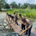 Polres Tanah Bumbu Dukung Pembangunan Jembatan di Tungkaran Pangeran untuk Tingkatkan Akses Masyarakat