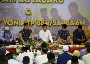 Pemkab Kotabaru Hadiri Buka Puasa Bersama Prajurit Yonif TP 884/Sa-ijaan
