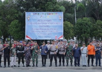 Polres Tanah Bumbu Laksanakan Apel Gelar Pasukan Operasi Ketupat Intan 2026
