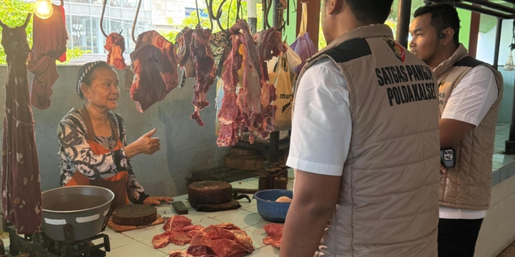 Pangan Polda Kalsel Sidak Pasar Kuripan, Temukan Beras Premium, Cabai dan Daging Dijual di Atas Harga Acuan