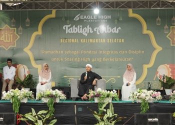 Ribuan Karyawan Hadiri Tabligh Akbar Ramadhan PT Singaland Asetama di Tanah Bumbu